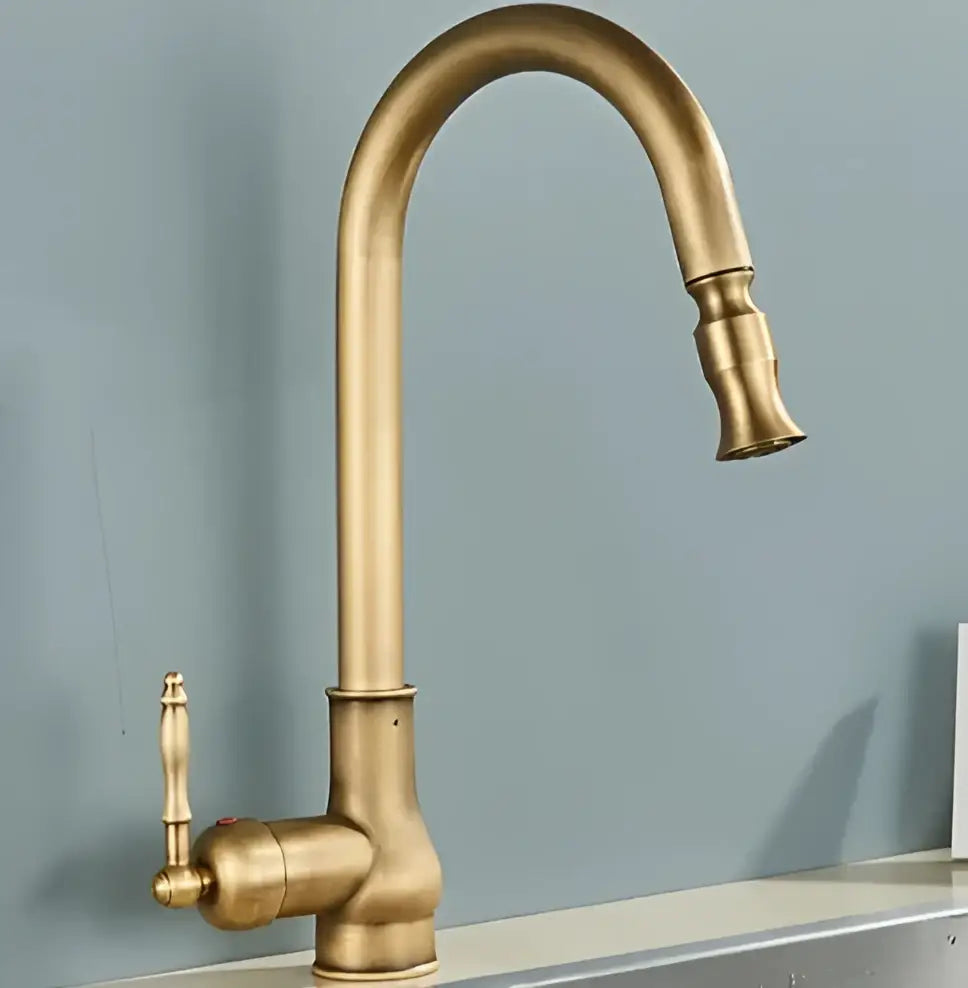 DecorBites™ Antique Brass Kitchen Faucet 360° Rotation Sink Mixer Tap - Tuqiu Design