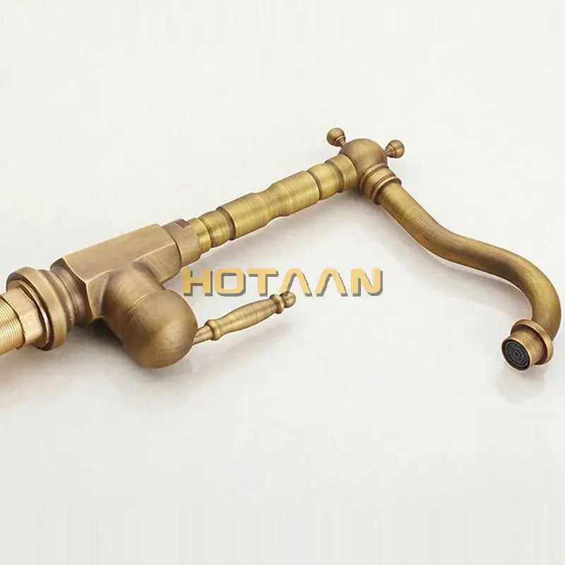 DecorBites™ Antique Brass Kitchen Faucet 360° Swivel Basin Sink Mixer Tap YT-6025