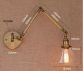 DecorBites™ Antique Brass Loft Industrial Wall Lamp Swing Arm Sconce