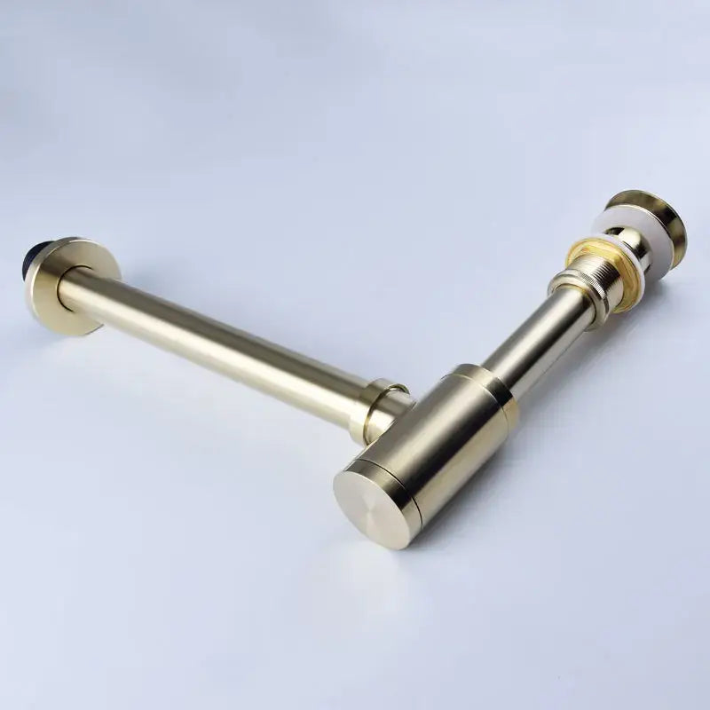 DecorBites™ Antique Brass Pop Up Drain Kit with P-Trap Pipe for Bathroom Sink.