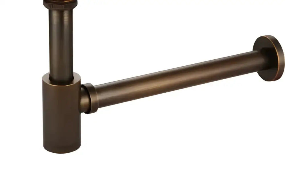 DecorBites™ Antique Brass Pop Up Drain Kit with P-Trap Pipe for Bathroom Sink.