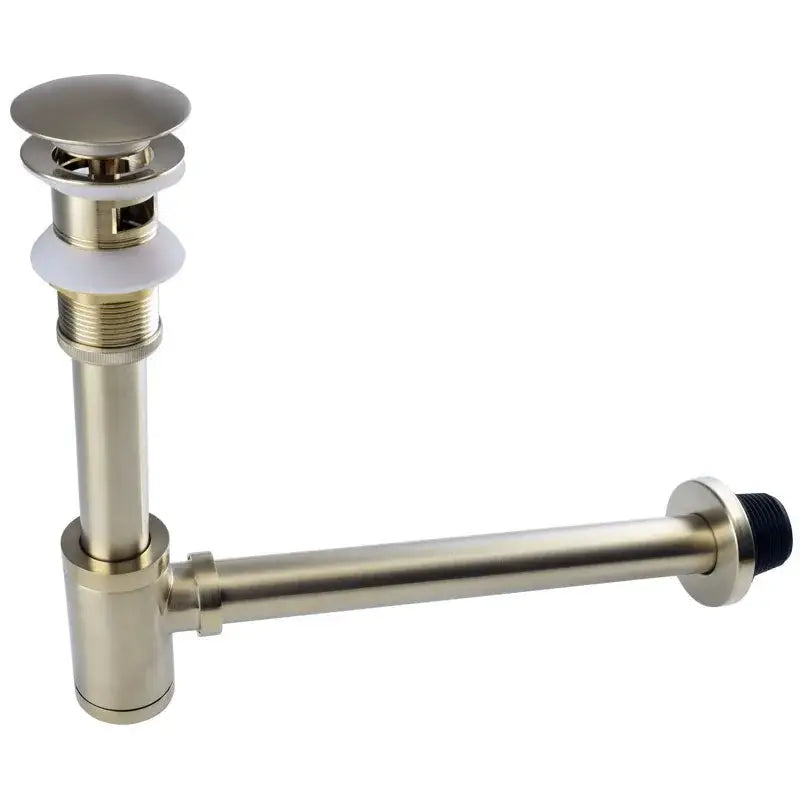 DecorBites™ Antique Brass Pop Up Drain Kit with P-Trap Pipe for Bathroom Sink.
