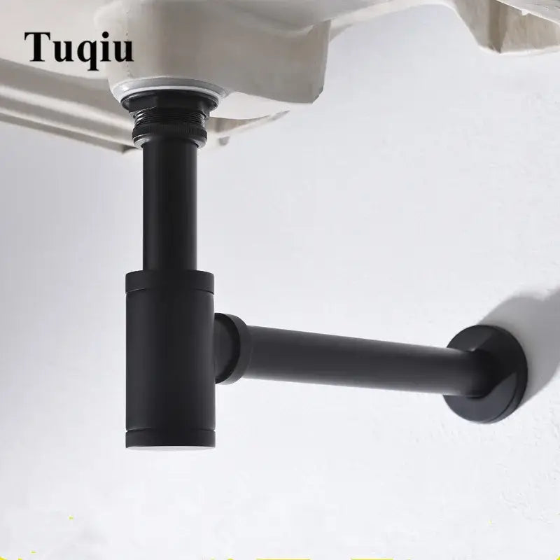 DecorBites™ Antique Brass Pop Up Drain Kit with P-Trap Pipe for Bathroom Sink.