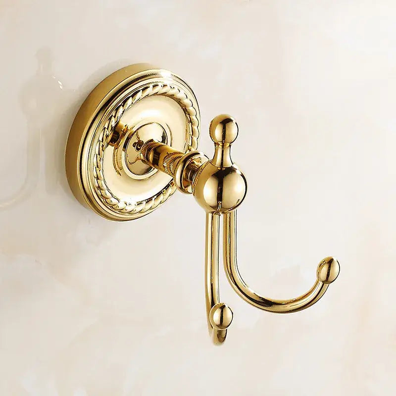 DecorBites™ Antique Brass Robe Hook Coat Towel Hanger Wall Bathroom Accessories