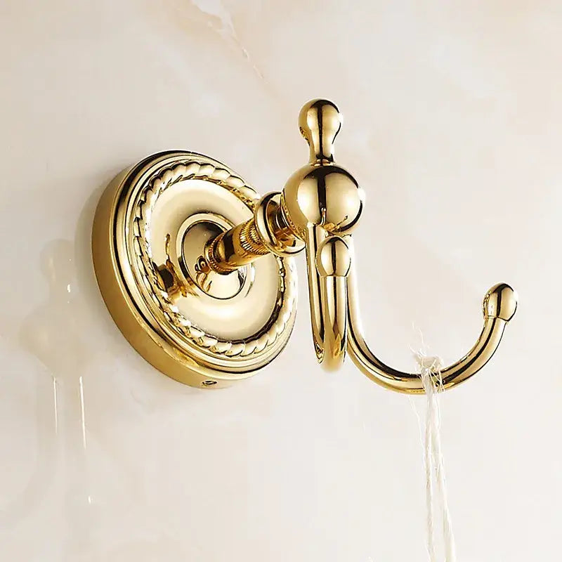 DecorBites™ Antique Brass Robe Hook Coat Towel Hanger Wall Bathroom Accessories