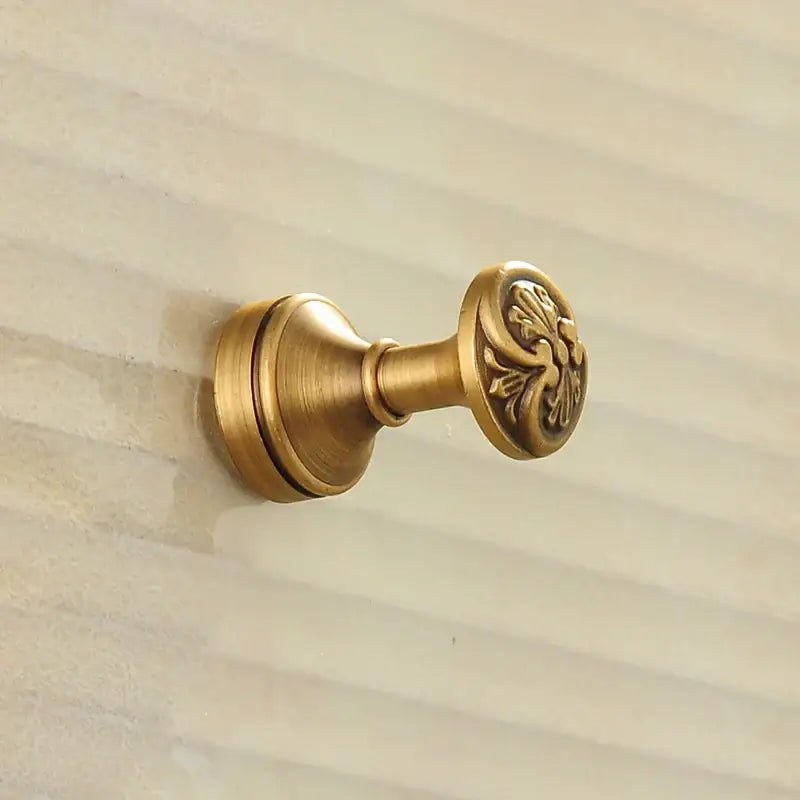 DecorBites™ Antique Brass Robe Hook Single Clothes Hanger Towel Bathroom Coat Door Hooks