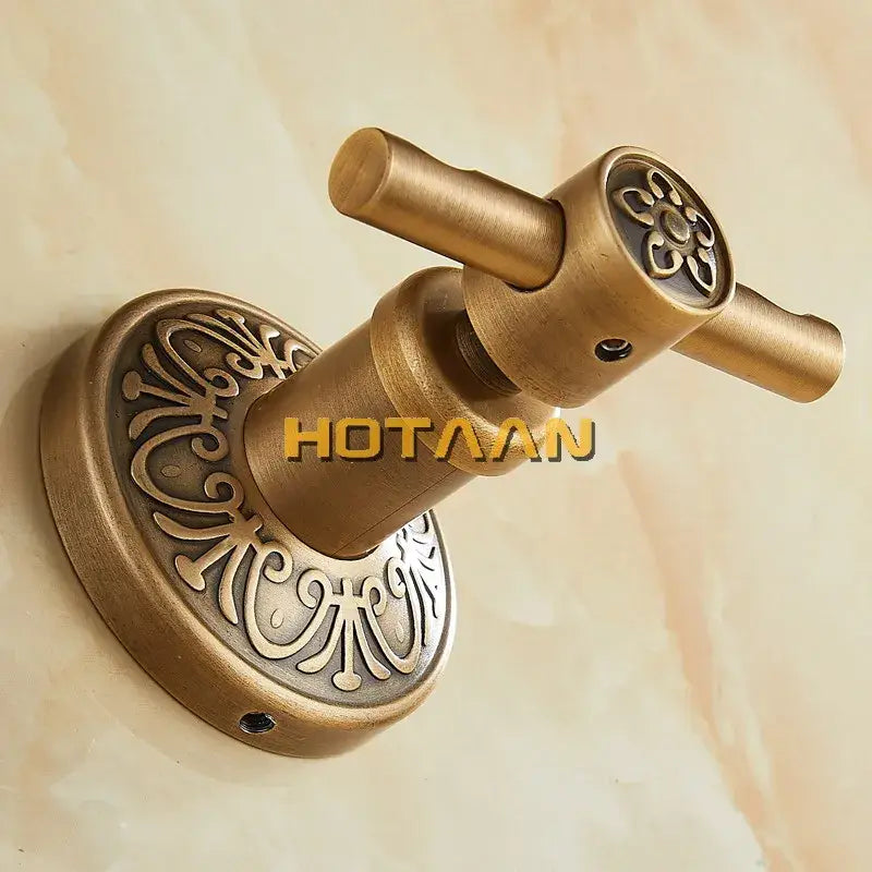 DecorBites™ خطاف رداء نحاسي عتيق، ملحقات حمام تثبت على الحائط