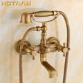 طقم صنبور دش نحاسي عتيق DecorBites™ مع رأس دش يدوي يثبت على الحائط