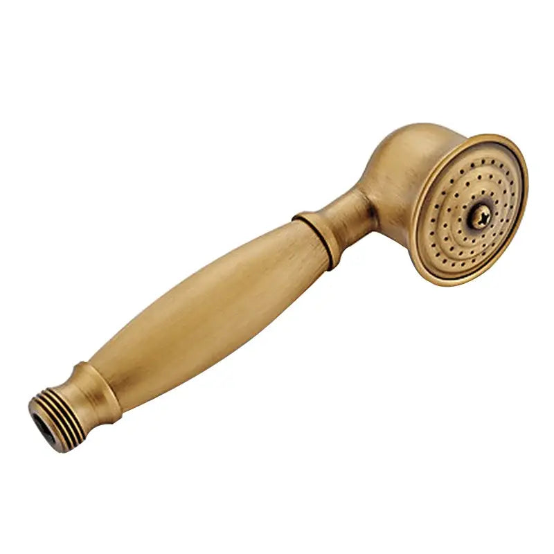 DecorBites™ Antique Brass Shower Faucet Set with Rain Head, Hand Shower, Hose & Valve