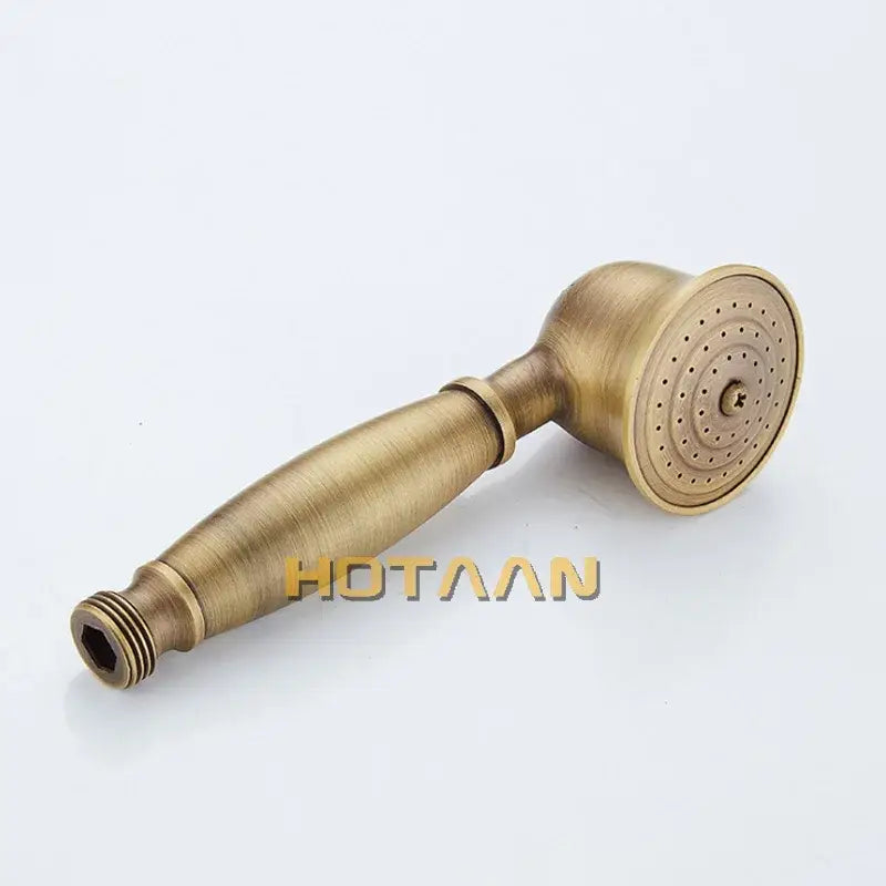 DecorBites™ Antique Brass Shower Faucet Set with Rainfall Mixer Valve, 8" Head, Hand Shower