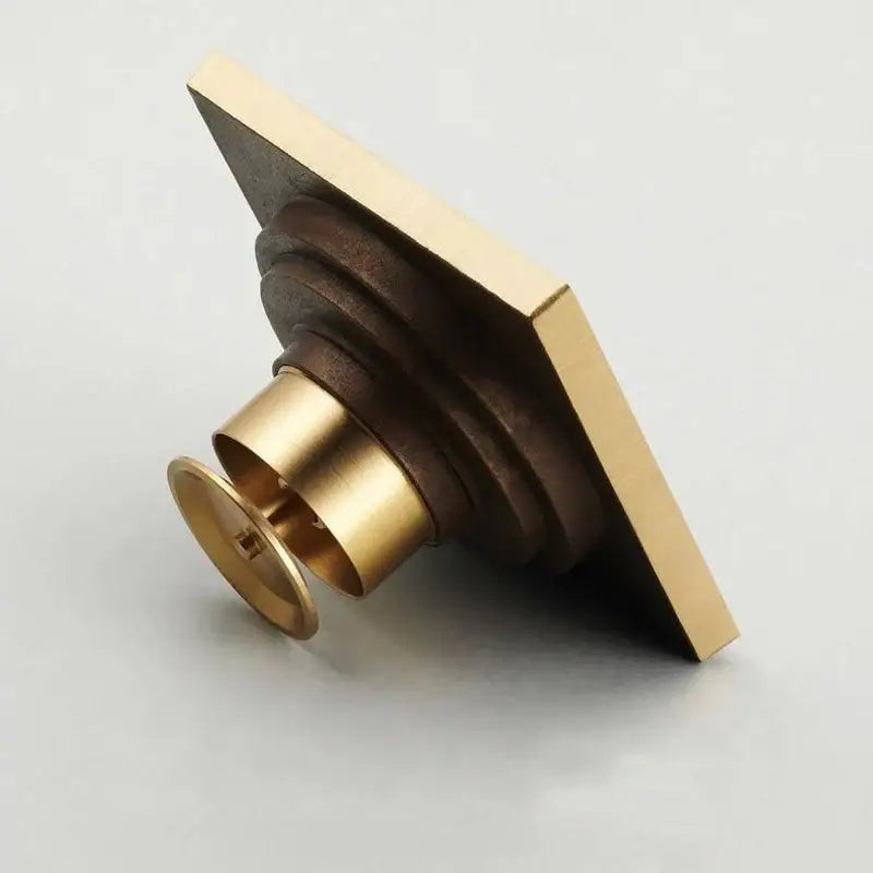 DecorBites™ Antique Brass Shower Floor Drain 10cm Square Waste Strainer Cover Grate