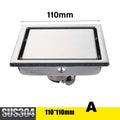 DecorBites™ Antique Brass Shower Floor Drain 10cm Square Waste Strainer Cover Grate