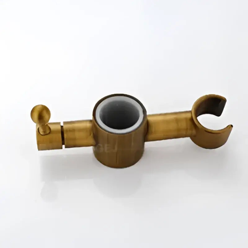 DecorBites™ Antique Brass Shower Set: 8" Rain Head, Hand Shower, Hose, Angle Valve, Bracket