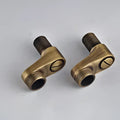 DecorBites™ Antique Brass Shower Set: 8" Rain Head, Hand Shower, Hose, Angle Valve, Bracket