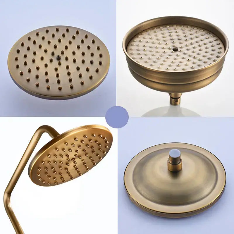 DecorBites™ Antique Brass Shower Set with Handshower, Rainfall Tap Crane
