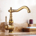 DecorBites™ Antique Brass Single Handle Kitchen Sink Faucet Hot & Cold Water Mixer