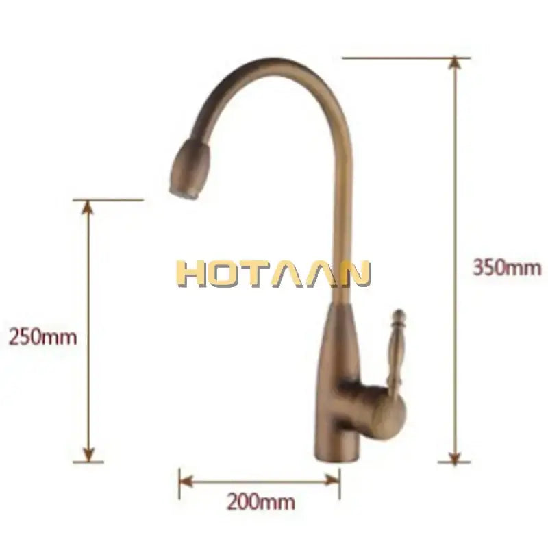 DecorBites™ Antique Brass Swivel Basin Mixer Tap - Kitchen & Bathroom Faucet