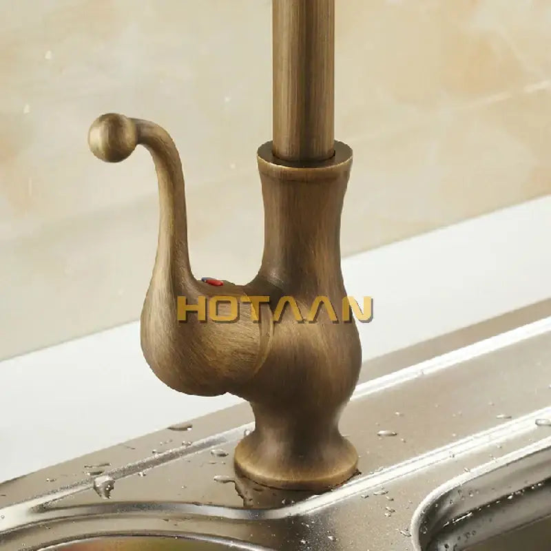 DecorBites™ Antique Brass Swivel Basin Mixer Tap - YT-6034