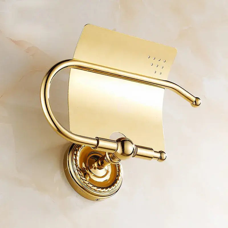 DecorBites™ Antique Brass Toilet Paper Holder Wall Mount Bathroom Accessories