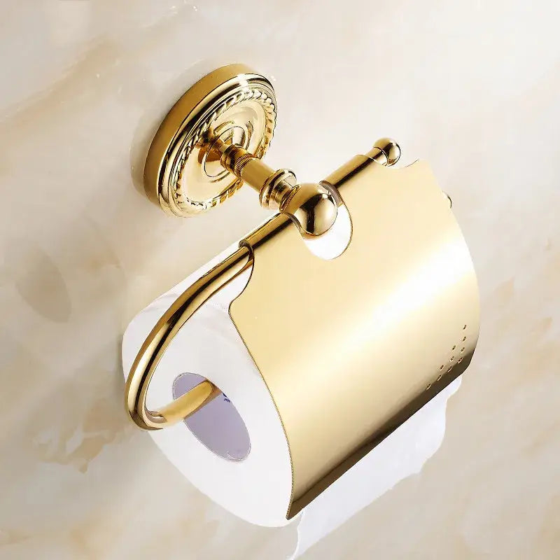 DecorBites™ Antique Brass Toilet Paper Holder Wall Mount Bathroom Accessories