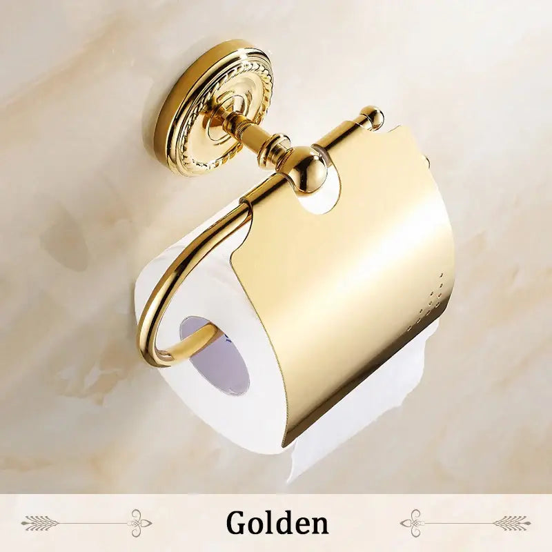 DecorBites™ Antique Brass Toilet Paper Holder Wall Mount Bathroom Accessories