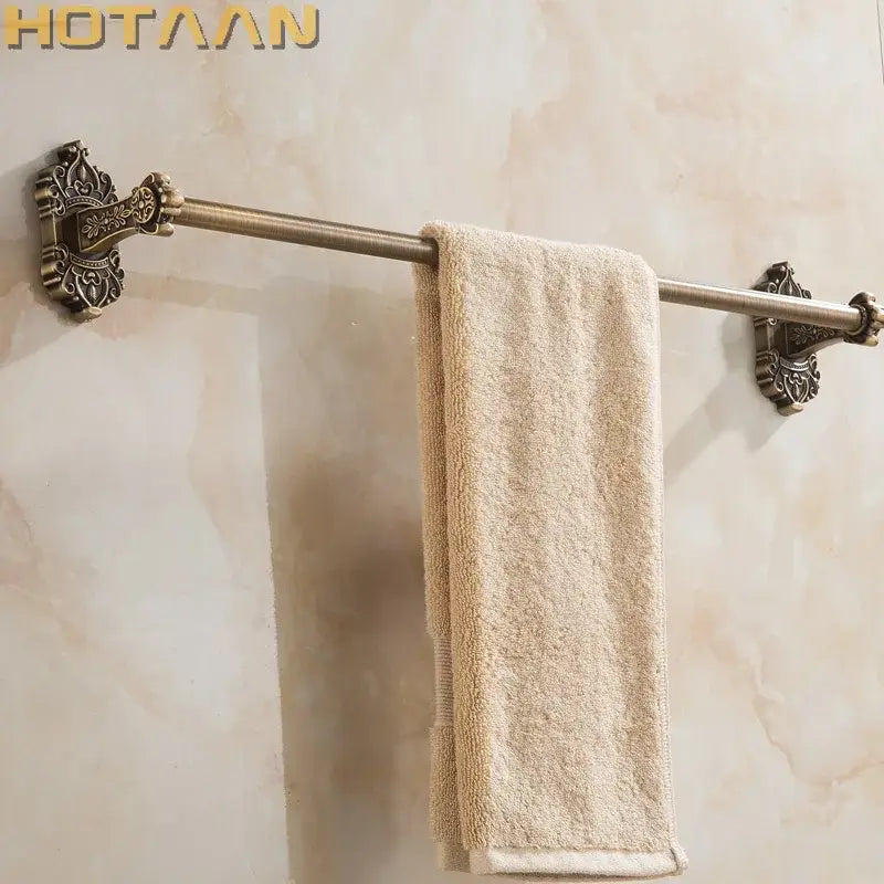 DecorBites™ Antique Brass Towel Bar - Wall Mounted Bathroom Accessories