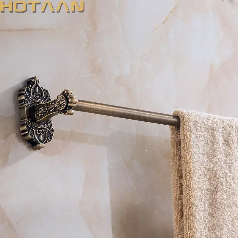 DecorBites™ Antique Brass Towel Bar - Wall Mounted Bathroom Accessories