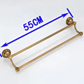 DecorBites™ Antique Brass Towel Holder Single Bar Rack. Solid Aluminium Rail, 30/40/45/50/60cm.