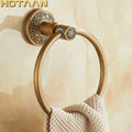 DecorBites™ Antique Brass Towel Ring - Wall-Mounted Round Towel Holder for Bathroom