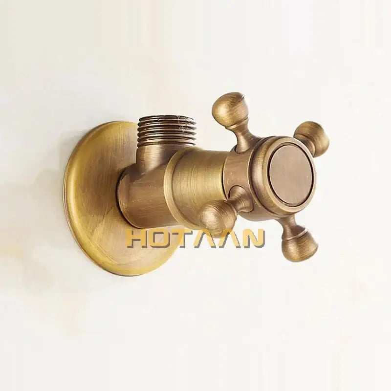 DecorBites™ Antique Brass Triangle Valve Water Control Bathroom Tap 1/2*1/2 Angle Valve