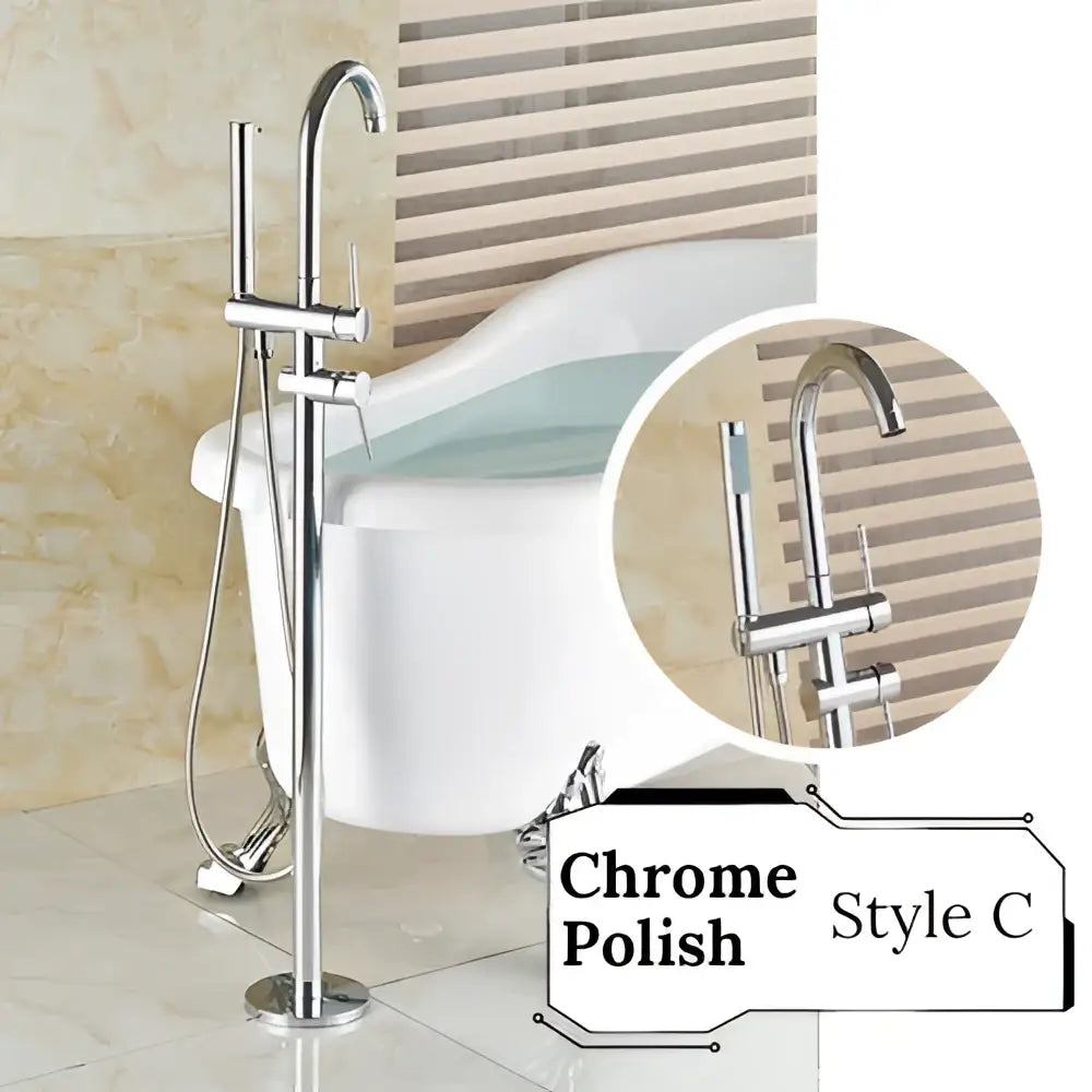 DecorBites™ Antique Brass Tub Faucet Swivel Spout Filler Hot Cold Mixer Tap