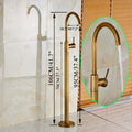 DecorBites™ Antique Brass Tub Faucet Swivel Spout Filler Hot Cold Mixer Tap
