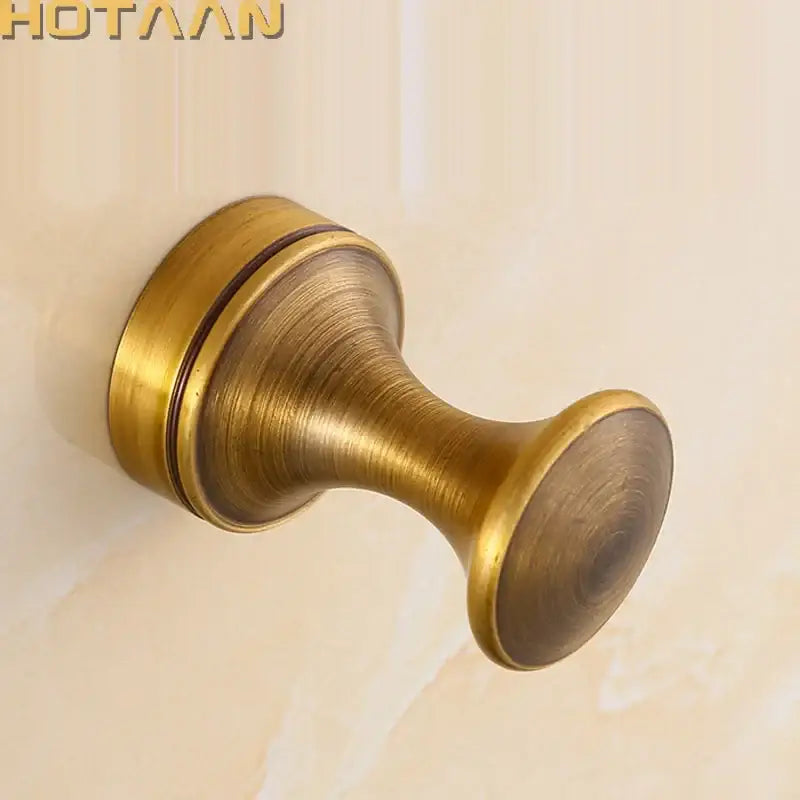 DecorBites™ Antique Brass Wall Clothes Rack Hook, Bathroom Robe Hanger