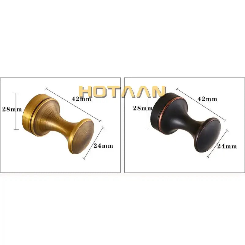 DecorBites™ Antique Brass Wall Clothes Rack Hook, Bathroom Robe Hanger