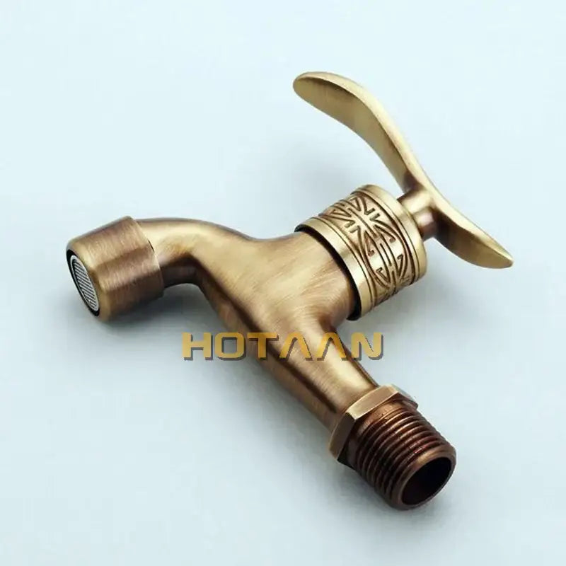 DecorBites™ Antique Brass Wall Mount Bathroom Faucet