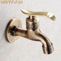 DecorBites™ Antique Brass Wall Mount Bathroom Faucet