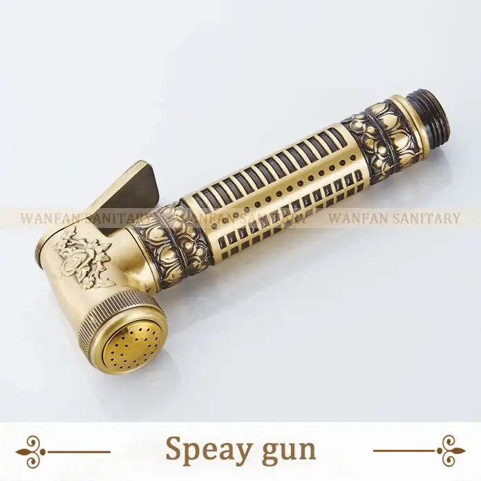 DecorBites™ Antique Brass Wall Mount Bidet Faucet for Hygienic Bathroom Shower Spray