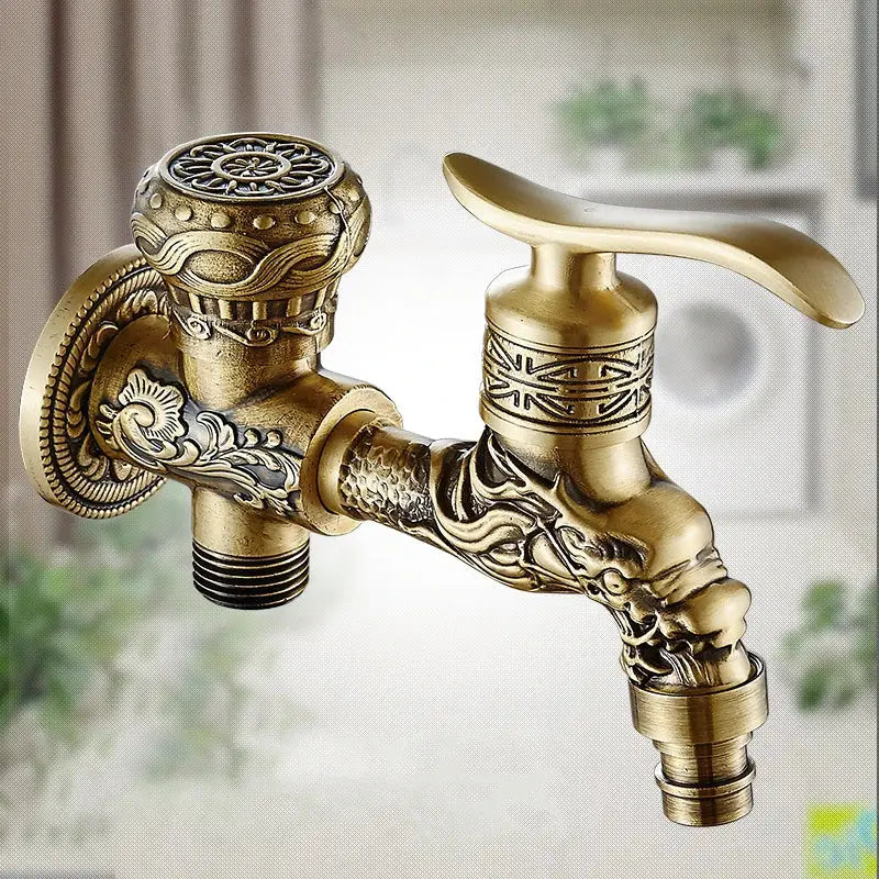 DecorBites™ Antique Brass Wall Mount Bidet Faucet for Hygienic Bathroom Shower Spray