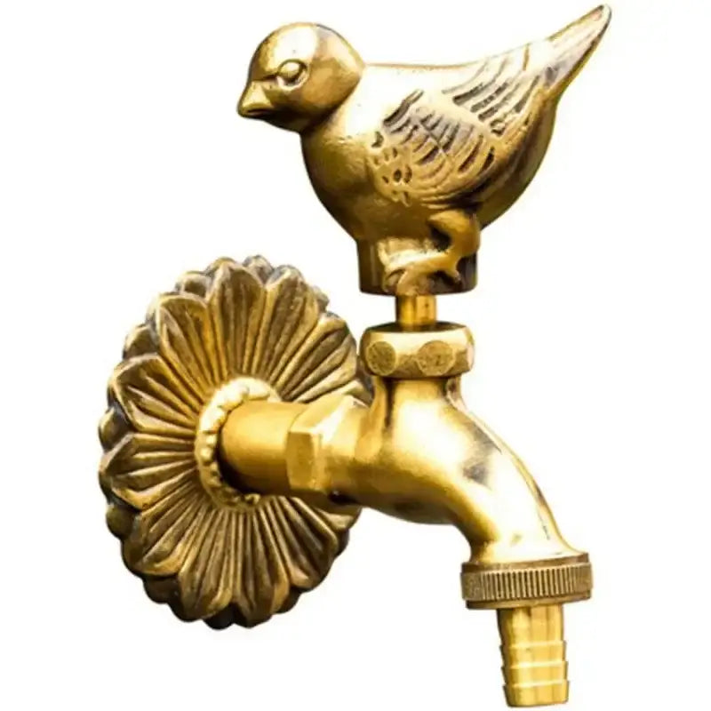 DecorBites™ Antique Brass Wall Mount Garden Faucet for Kindergarden, Animal Design