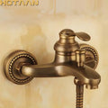 DecorBites™ Antique Brass Wall Mount Hand Held Shower Head Kit
