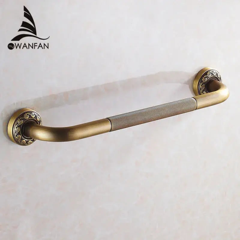 DecorBites™ Antique Brass Wall Mounted Grab Bar for Bathroom Safety, 52 cm - Home Assist Handle