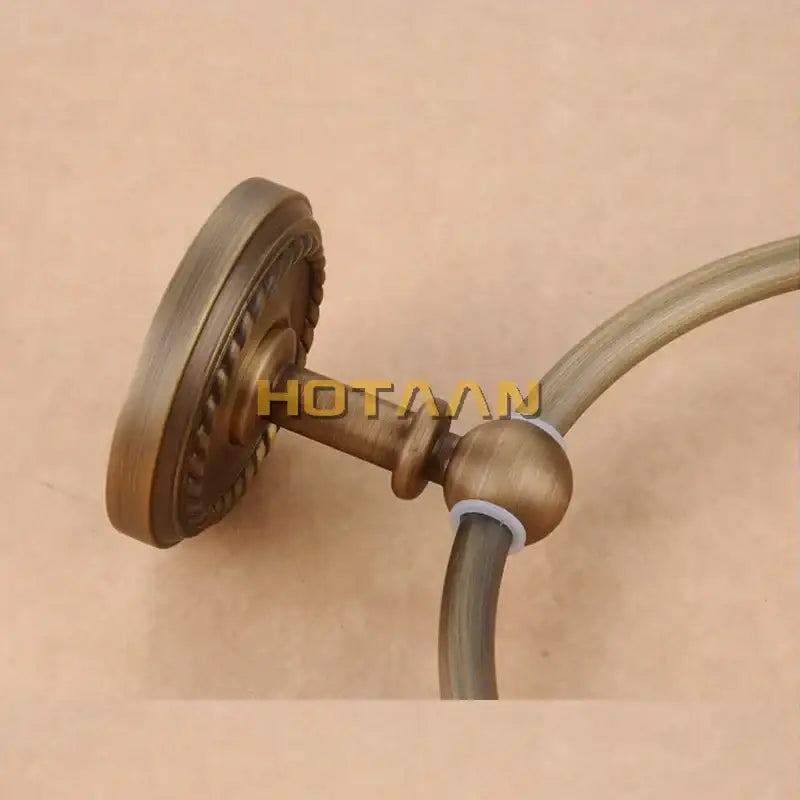 DecorBites™ Antique Brass Wall-Mounted Round Towel Ring Holder