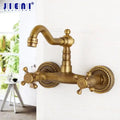DecorBites™ Antique Brass Wall Mounted Shower Faucet Hot Cold Mixer Faucet