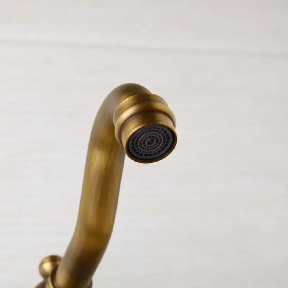 DecorBites™ Antique Brass Wall Mounted Shower Faucet Hot Cold Mixer Faucet