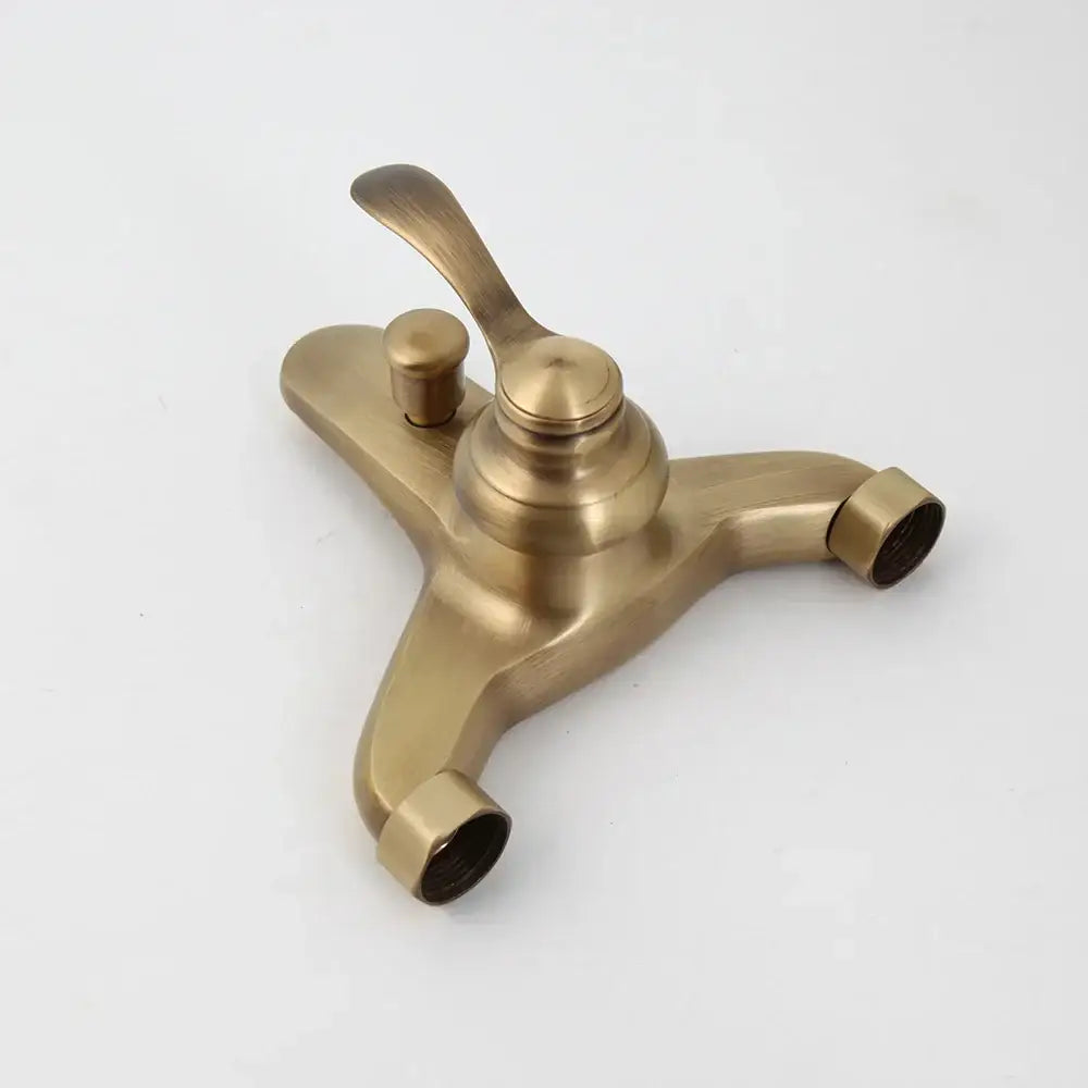 DecorBites™ Antique Brass Wall Mounted Shower Faucet Set with Hand Shower Head