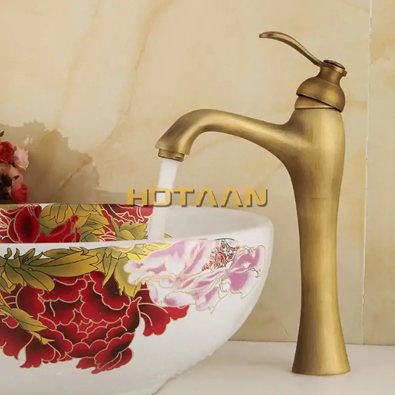 DecorBites™ Antique Brass Waterfall Basin Faucet Sink Mixer Tap - YT-5053