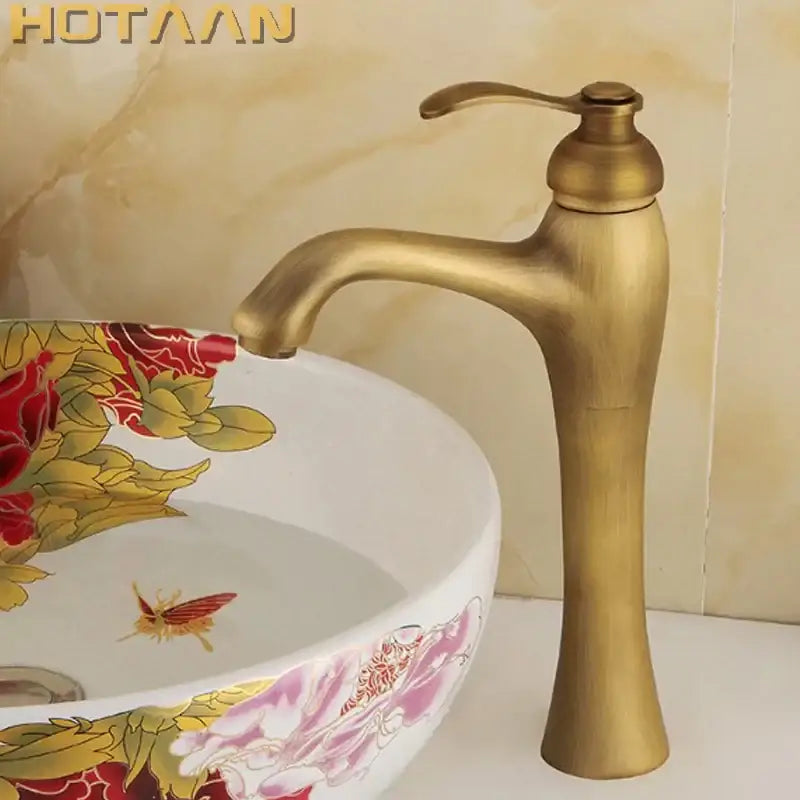DecorBites™ Antique Brass Waterfall Basin Faucet Sink Mixer Tap - YT-5053