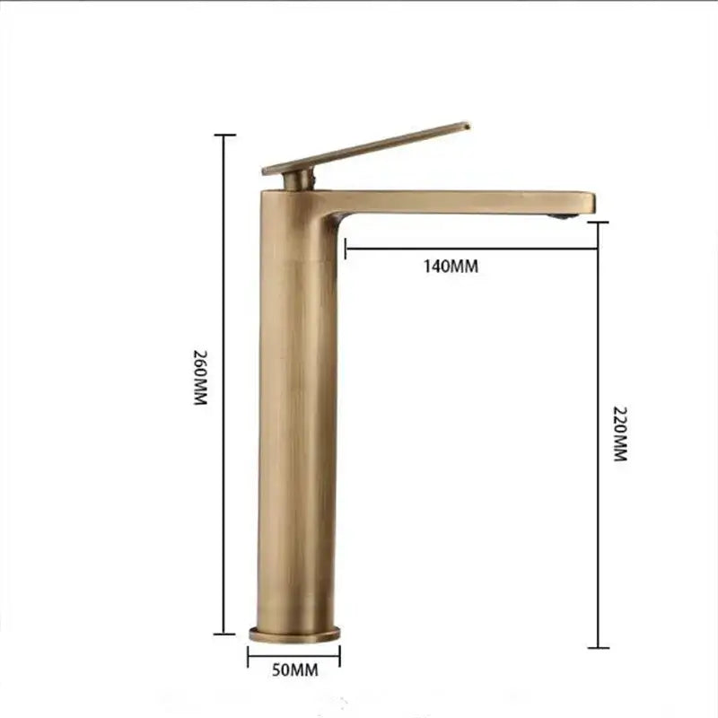 DecorBites™ Antique Bronze Basin Faucet Deck Mounted Hot & Cold Brass Bathroom Sink Mixer Tap