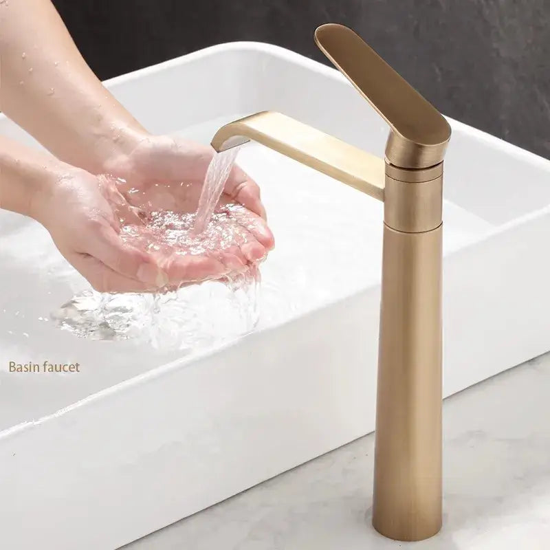DecorBites™ Antique Bronze Basin Faucet Hot & Cold Brass Sink Mixer Tap