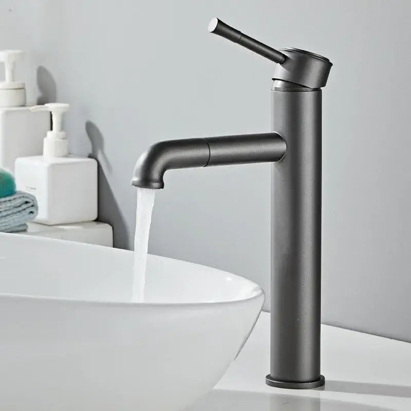 DecorBites™ Antique Bronze Basin Faucet: Hot & Cold Brass Sink Mixer Tap, Deck Mounted